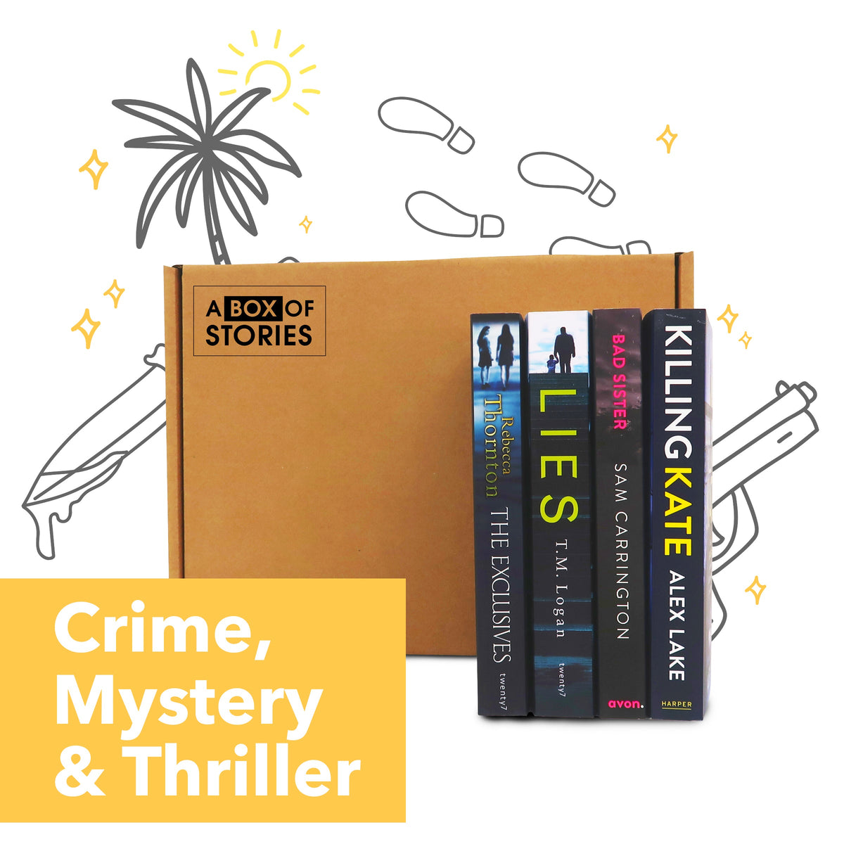 Crime, Mystery & Thriller - Box of 4 Surprise Books